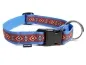 Preview: Langhaar Hundehalsband 30 mm mit Borte in Indianermuster