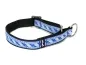 Preview: eRPaki Borte Halsband Zugstop 25mm OP blau weiß gestreift