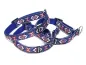 Preview: eRPaki Borte Halsband Zugstop 20mm OP indianer blau
