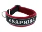 Preview: Hundehalsband mit Namen ohne Zugstopp weich Fleece reflektierend