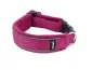 Preview: reflektierendes Hundehalsband pink mit Steckschnalle gepolstert mit Softshell pink