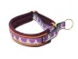 Preview: Hundehalsband Zugstopp Borte reflektierend Webband Weihnachten Tannenbaum weinrot