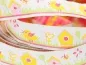 Preview: Borte Webband 15mm - Vöglein gelb rosa - 1m