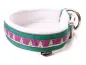 Preview: Hundehalsband Langhaar mit Borte Winter amethyst