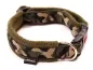 Preview: Hundehalsband Camouflage mit Klickverschluss gepolstert mit Fleece dunkelgrün