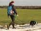 Preview: Ergonomischer Beckengurt für Menschen beim Wandern mit Hund – rückenschonende Haltung durch tiefen Sitz.