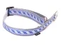 Preview: eRPaki Borte Halsband Zugstop 25mm OP weiß blau