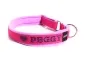 Preview: Hundehalsband mit Namen ohne Zug Stopp weich Fleece pink