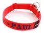 Preview: Namenshalsband Langhaar 25mm rot