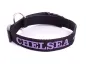 Preview: Namenshalsband Langhaar 25mm schwarz