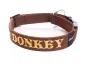 Preview: Namenshalsband Langhaar 25mm braun