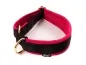 Preview: pflegeleichtes Sport Halsband schwarz pink mit Ringen aus Messing