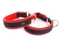 Preview: Sport Hundehalsbänder ohne Zugstopp und Verschluss für kleine Hunde in Farbe schwarz rot