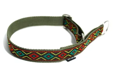 eRPaki Borte Halsband Zugstop 25mm OP grün rot