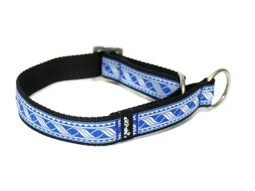 eRPaki Borte Halsband Zugstop 25mm OP blau weiß gestreift
