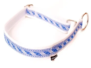eRPaki Borte Halsband Zugstop 25mm OP blau weiß