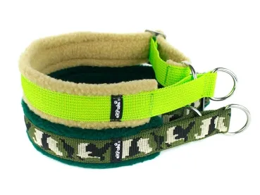 Hundehalsband Zugstopp weich Fleece Edelstahl
