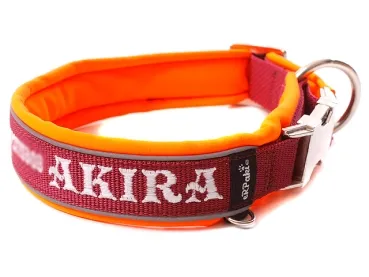 eRPaki PRO Namenshalsband Langhaar 25mm - Reflektor