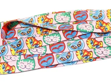 Borte Webband 16mm - Cats rosa - 1m