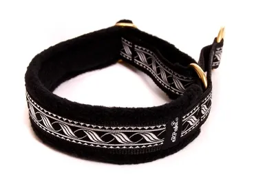 eRPaki® FLEECE Borte Hundehalsband Zugstopp 25mm