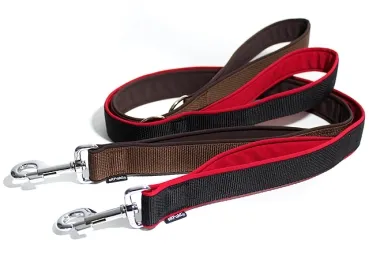 Hundeleine Doppelgriff Cityleine gepolstert mit Softshell Hundeleine Doppelgriff Cityleine gepolstert mit Softshell