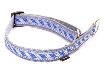 eRPaki Borte Halsband Zugstop 25mm OP weiß blau