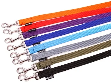 eRPaki Hundeleine 15 x 120, orange, rot, lila, royalblau, hellblau, fgrau, braun, schwarz