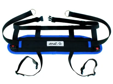 Laufgurt mit praktischen Steckverschlüssen an den Beinschlaufen – kein Hineinsteigen nötig