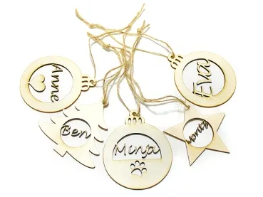 Personalisiertes Weihnachtsschmuck - 5-er Set