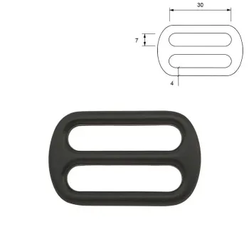 Metall Schieber Stopper - Matt-Schwarz Metall Schieber Stopper - Matt-Schwarz