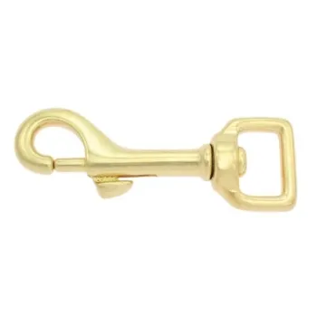 Karabinerhaken aus Messing 73/17 mm Q