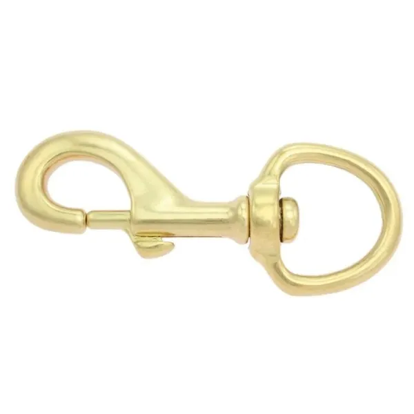 Karabinerhaken aus Messing 100 mm