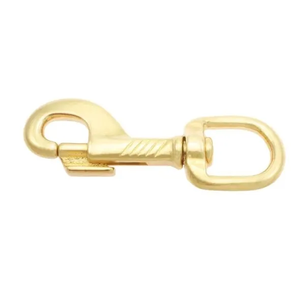 Karabinerhaken aus Messing 75 mm
