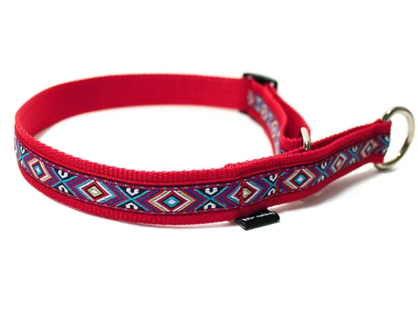 eRPaki Borte Halsband Zugstop 25mm OP rot