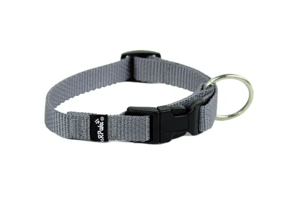 eRPaki® BASIC Hundehalsband Langhaar 15mm grau