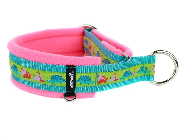 eRPaki® FLEECE Borte Hundehalsband Zugstopp 30mm