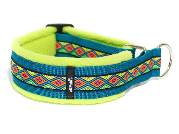 eRPaki® FLEECE Borte Hundehalsband Zugstopp 40mm
