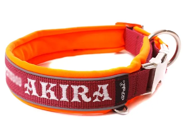eRPaki PRO Namenshalsband Langhaar 25mm - Reflektor