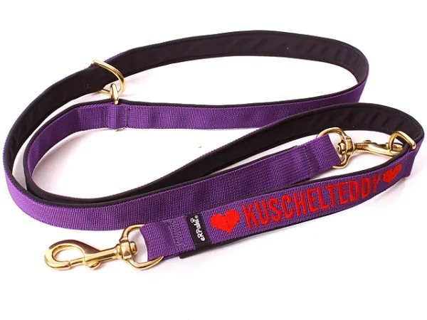Hundeleine Softshell verstellbar personalisiert