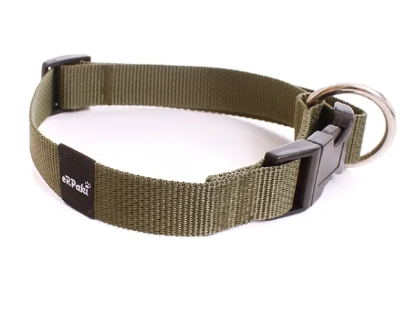 eRPaki BASIC Hundehalsband Langhaar 20mm oliv