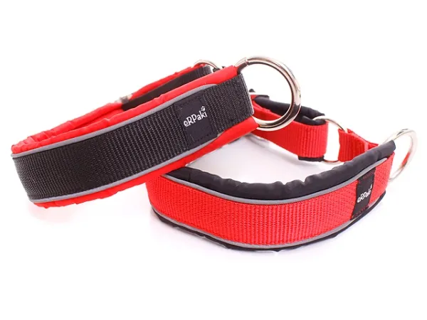 Sport Hundehalsbänder ohne Zugstopp und Verschluss in Farbe rot braun