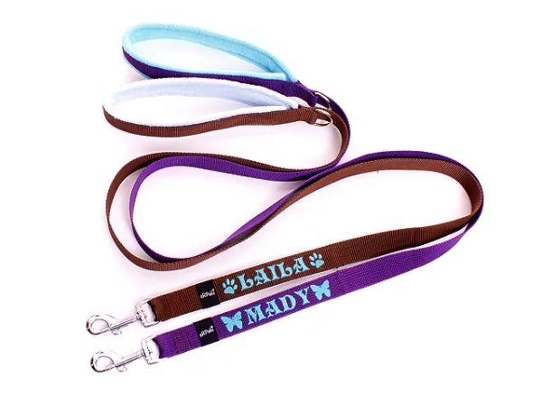 eRPaki Hundeleine mit Namensbestickung 25mm MP