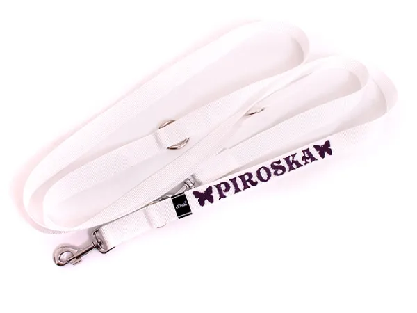 eRPaki Hundeleine mit Namensbestickung 30mm - verstellbar