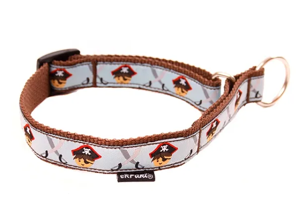 eRPaki Borte Halsband Zugstop 20mm OP braun weiß