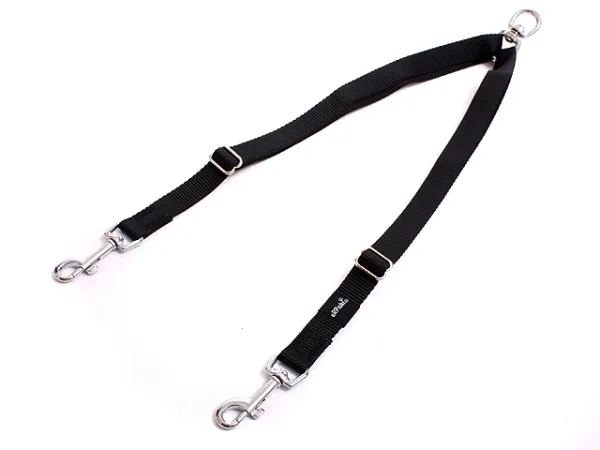eRPaki Koppel für 2 Hunde 20mm - Wirbel - verstellbar