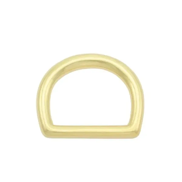 Sattlerei-Halbring Massiv D-Ring - Messing