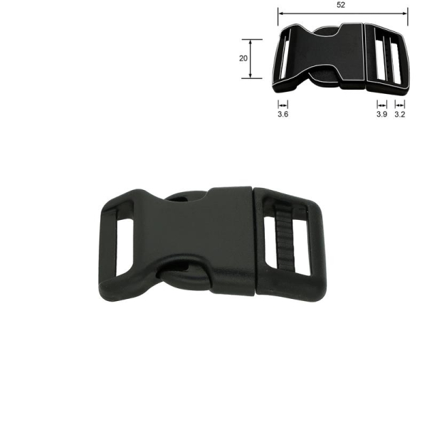Klickverschluss / Steckverschluss 20mm - Kunststoff - Anti Freeze