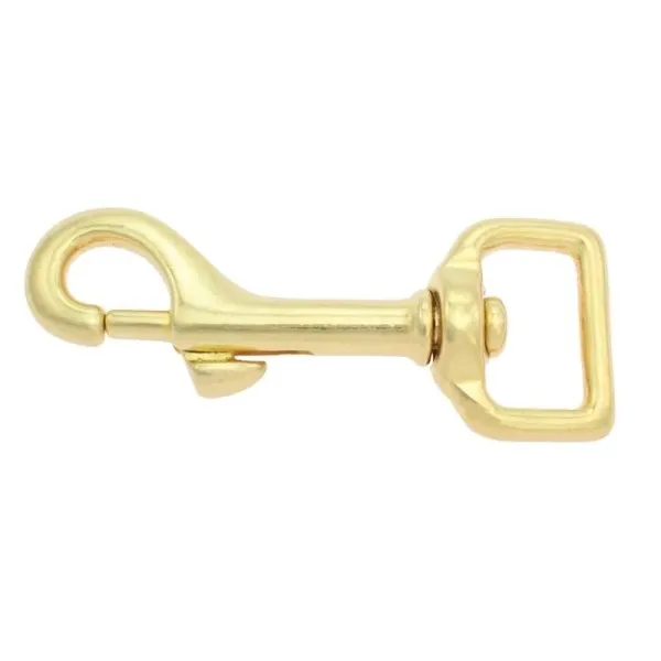 Karabinerhaken aus Messing 75/20 mm Q
