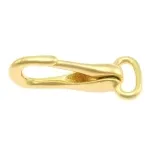 Karabinerhaken aus Messing 62 mm feste Öse