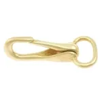 Karabinerhaken aus Messing 67 mm feste Öse